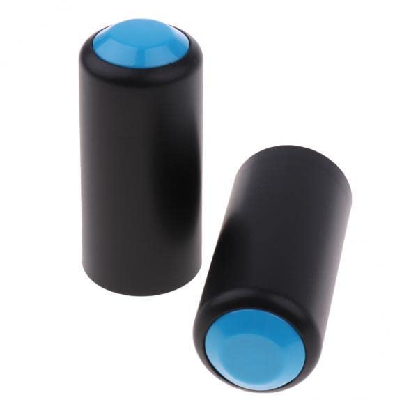 5x2 pieces battery screw on cap cup cover for wireless microphone mic blue