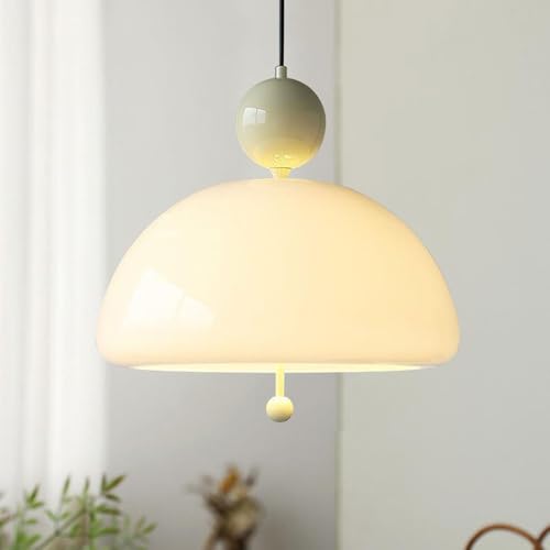 Suspension crème française moderne lustre en fer et verre 60W pour chambre