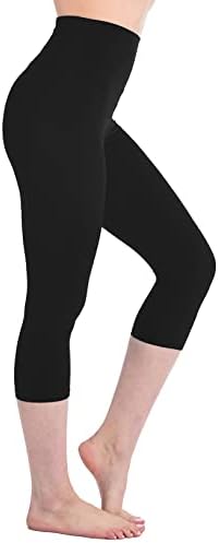 Ipletix Capri Leggings for Women, High Waisted Capri Leggings Non See Through Workout Yoga Pants Black Capris