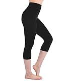 Ipletix Capri Leggings for Women, High Waisted Capri Leggings Non See Through Workout Yoga Pants Bla