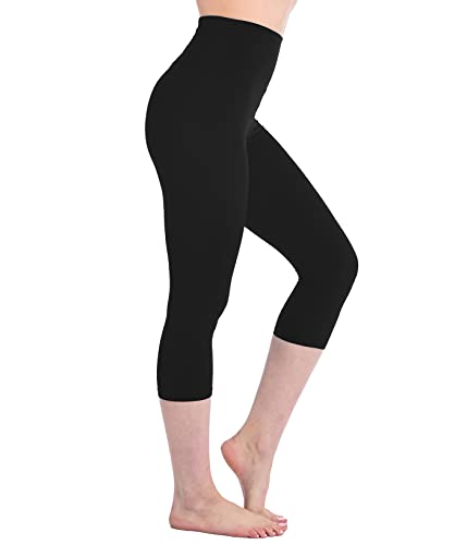 Ipletix Capri Leggings For Women, High Waisted Capri Leggings Non See Through Workout Yoga Pants Black Capris #TOP3