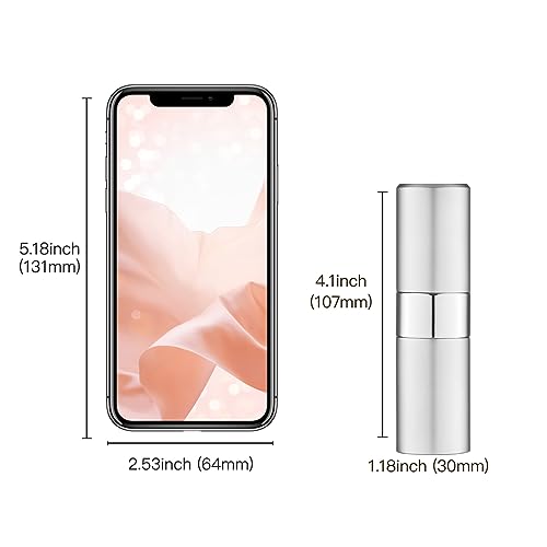 Image of 20ML Perfume Atomizer, Travel Cologne Spray Bottle, Mini Empty Sprayer Dispenser (Silver, 1PCS)