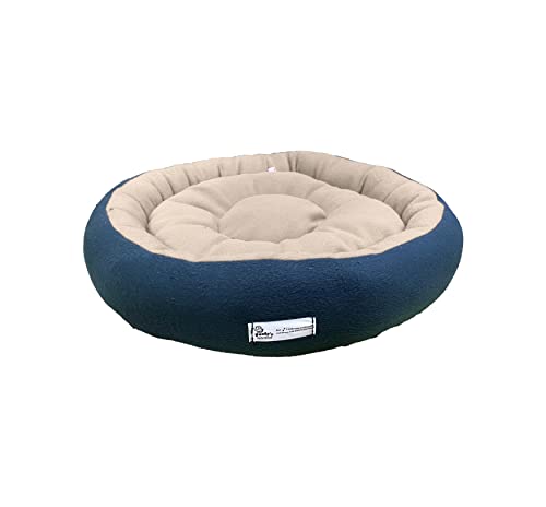 Image of Premium Medium Size Dog Bed for Medium Dogs and Puppies Anti Skid Bottom Washable Orthopedic Big Dog /cat Beds Cream /Blue