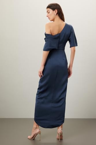 Satin Mother of The Bride Dresses Women’s Mermaid One Shoulder Formal Wedding Party Gown3