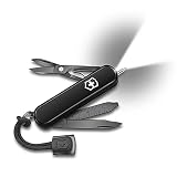 Victorinox, Taschenmesser, klein, Signature Lite Onyx Black, 58 mm, schwarz (9 Funktionen, Klinge, Massstab, Schraubendreher 2.5 mm)