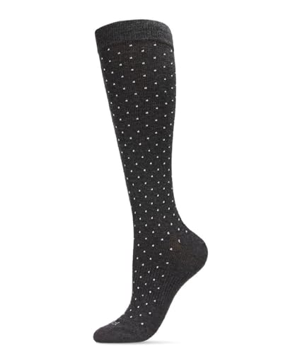Image of MeMoi Wellfit Unisex Multi-Striped Cotton Blend 15-20mmHg Graduated Compression Socks