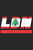  LBN: Libanon Tagesplaner mit 120 Seiten in weiß. Organizer auch als Terminkalender, Kalender oder Planer mit der libanesischen Flagge verwendbar