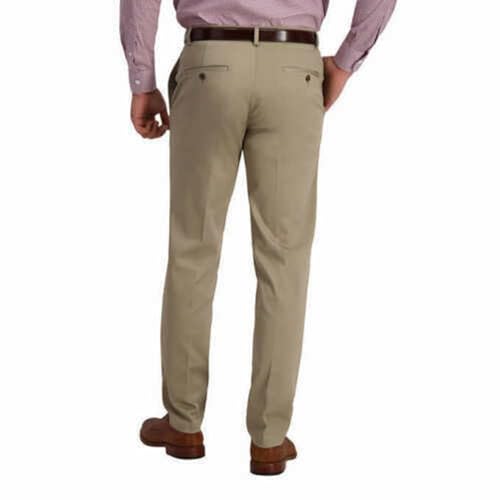 Haggar Men's Premium Non Iron Twill Pants (US, Waist Inseam, 32, 32, Regular, Regular, Med Khaki)2