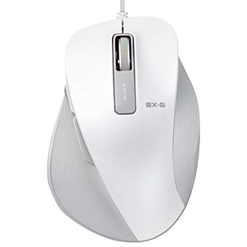 エレコム マウス 有線 Mサイズ 5ボタン (戻る・進むボタン搭載) BlueLED 握りの極み ホワイト M-XGM10UBWH w17b8b5 Amazon.co.jp: エレコム マウス 有線 Mサイズ 5ボタン (戻る