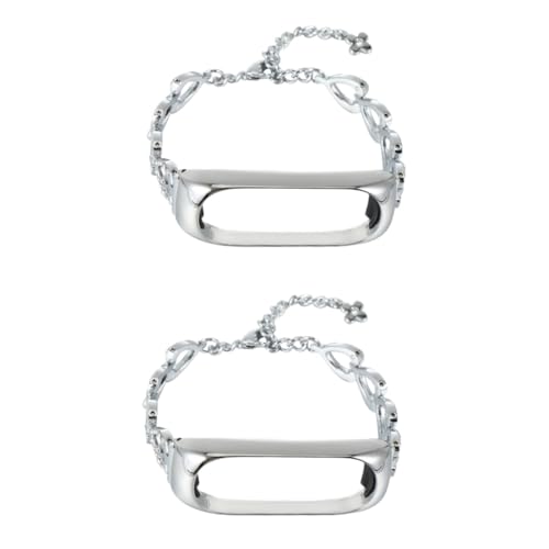 Bracelet de montre métallique cœur, le cadeau idéal en lot de 2