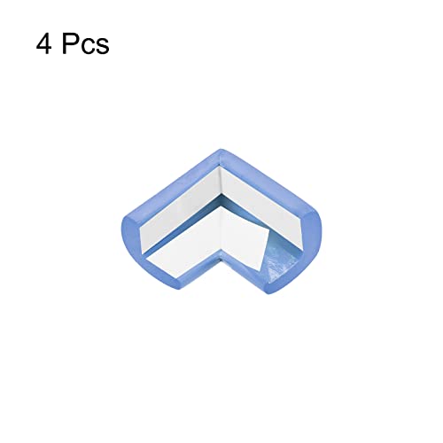 Image of uxcell Corner Guards Edge Protectors, 4Pack Foam Safety Bumper L Shape, 55mm /2.16 inch(L) for Furniture Corner Table Edge Guard, Blue