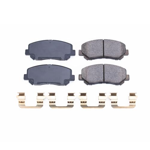 Image of PowerStop Front Brake Pads for Mazda CX-5 2013-20 - Z17 Ceramic Brake Pads with Installation Hardware, 17-1623