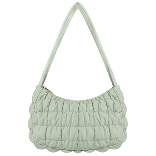 Quilted Puffer Purse for Women Crescent Bag Small Puffer Shoulder Bag Puffy Hobo Bag