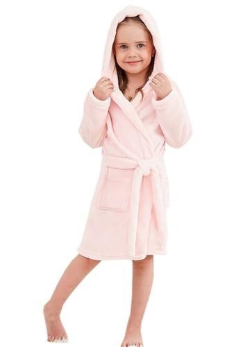 Umeyda Girls Fleece Hooded Robes, Warm Printed Bath Robe for Kids Womens Soft Fuzzy Bathrobe for Gifts2
