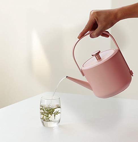 Tetera eléctrica retro de acero inoxidable 600ml 1200W rosa miniatura 4