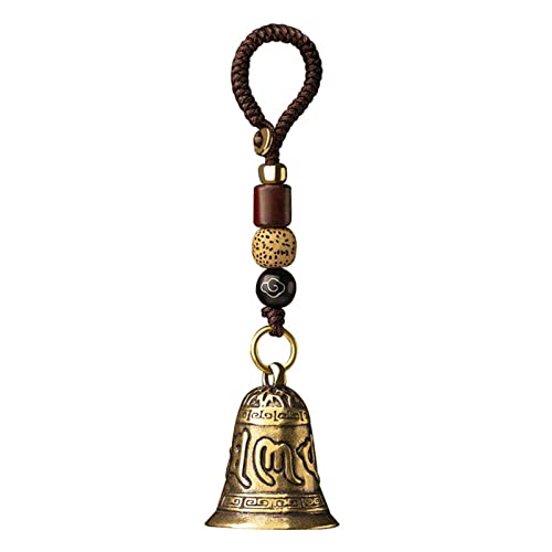 Campana Colgante, Campana De Feng Shui, Decoración De Campana De Estilo Antiguo De Metal, Campana Decorativa Tallada Exquisita, Campana De Buena Suerte para Bolso, Llavero, Mochila