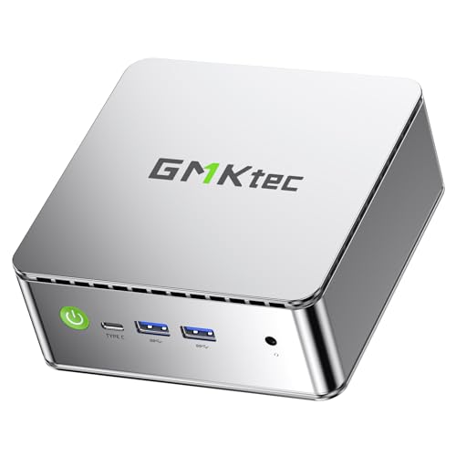 Image of GMKtec G11 Mini PC with AMD Ryzen Embedded R2514 (Beats 4300U /N150) | 16GB DDR4 256GB PCIe SSD, Dual 2.5GbE LAN Triple Display Business Office Home White Silver Mini Computer