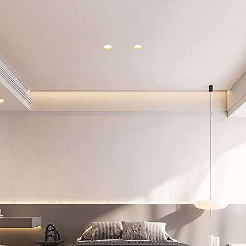 Usmjqvz Black Cup Aluminum Led Recessed Lighting Kit Fixturemodern Round Recessed Ceiling Light Living Room Led Recessed Lights 3000K-6000K Selectable 3Pack #TOP2