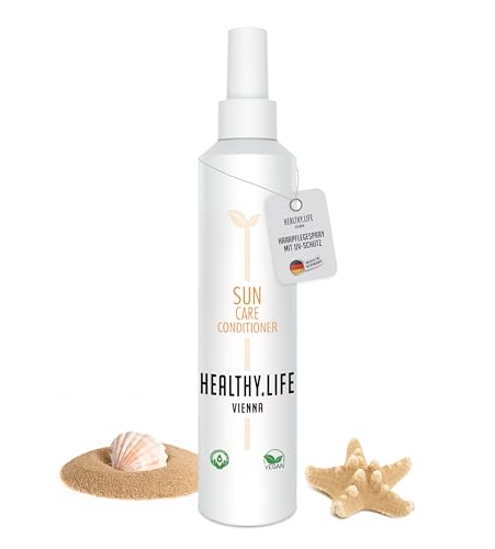 HLV – Spray para el cuidado del cabello con protección UV – Sun Care Conditioner Spray – Cuidado del cabello vegano con pantenol y agave, protección contra el sol y el agua salada – para hidratar y