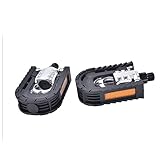 EINEY 折りたたみ式ペダル 自転車 ペダル フラットペダル 折り畳み式自転車用 交換 部品 反射板付き 左右セット