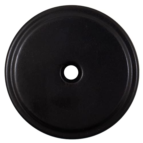Stone Harbor Hardware Bi-Fold Closet Door Knob Backplate, 1-3/4 Inches, Matte Black