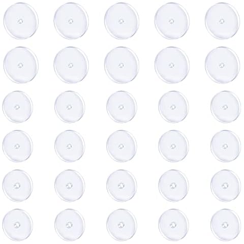 JIESIBAO 30PCS Mixed-size Clear Silicone Piercing Discs Pad Healing Non Pull For Piercing Bump Clear Disc Pads to Stabilize Earrings Stopper Earlobe Support Patches 7mm 9mm Cover