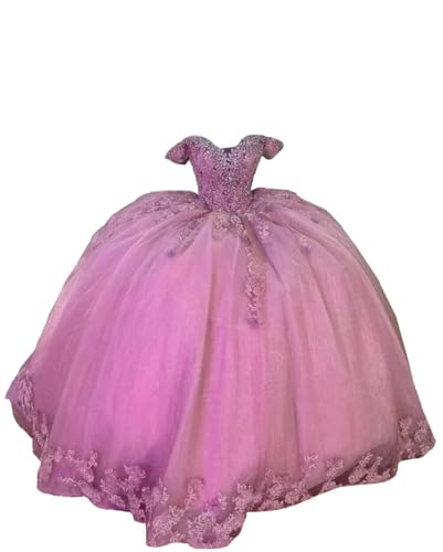 Puffy Sweet 16 Dresses with Diamonds Long Trail Off The Shoulder Quinceanera Dress 2025