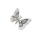 YCHTEWY-Decorative White Feather Butterflies with Silver Clips, 12 Pack Decorative hair clip