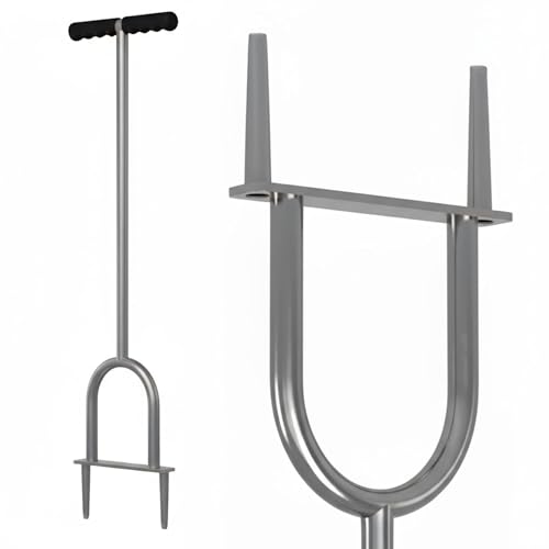 Garden Lawncare Guy Hollow Core Lawn Aerator - Fork Aerating Tool for Improving Grass - Anti-Clog Design