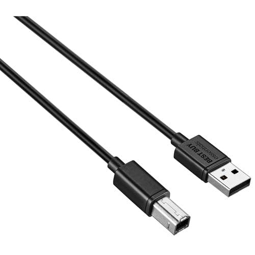 Image of Best Buy essentials USB Cables, Adapters & Accessories - Data Transfer, and High-Speed Compatibility for Phones, Laptops, and Electronics (USB Printer Cable, 6 ft)