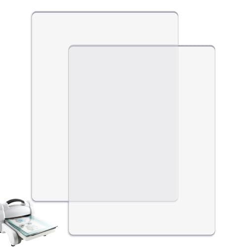 1 paire de plaquettes de découpe standard pour machine à découper, plaques de découpe en plastique polycarbonate transparent compatibles avec machine Big Shot pour gaufrage et loisirs créatifs - 22,5