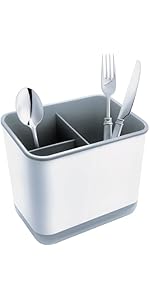 Obstnny 4 Cestini Portaoggetti Piccoli In Plastica Bianca, Sottili E Rettangolari Con Maniglia - 30,8x12,6x8,5 Cm - Per Cassetti E Armadi - 2