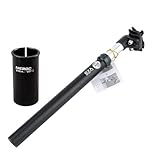 Tija Suspension de Sillín MTB Ø27,2/28,6/30,0/30,4/30,8/31,6/33,9mm Tija de sillín de Bicicleta de Aleación de Aluminio para E-Bike, Trekking Citybike, BMXBlack,30.4mm
