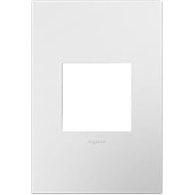 Legrand adorne Gloss White on White Backplate, 1-Gang Wall Plate | 10 Pack | AWP1G2WHW10-10PK