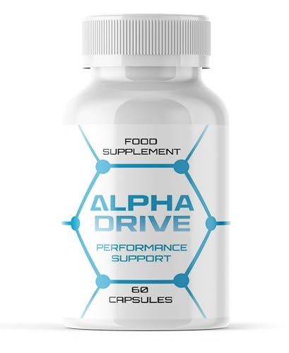 Alpha Drive Food Supplement 60 Capsules Performance Support Formula with Zinc Maca Fenugreek & Ginseng Daily Male Vitality & Energy Support