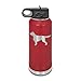 Gordon Setter Laser Engraved Water Bottle Customizable Polar Camel Stainless Steel with Straw - Dog Canine pet Maroon 32 oz
