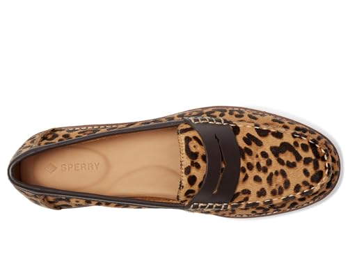Image of Sperry Women's Seaport Penny PlushWave Saffiano / Metallic Leather Penny Loafer