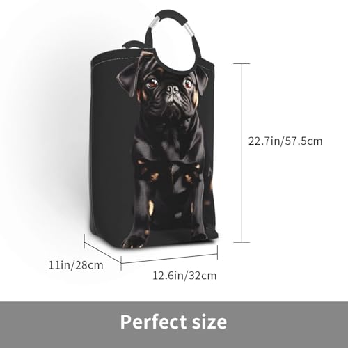 Panier à linge autoportant pliable avec poignées aluminium solides