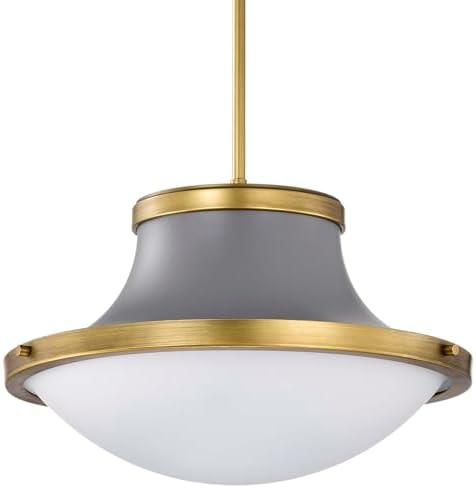 Nuvo Lafayette - 1 Light Pendant in Contemporary Style-11.25 Inches Tall and 18 Inches Wide-Matte Gray Finish -Traditional