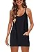 Lianlive Women Athletic Mini Tennis Dress Built-in Shorts Set Summer Sleeveless Sundress Hot Shot Mini Dress (Black-XS)