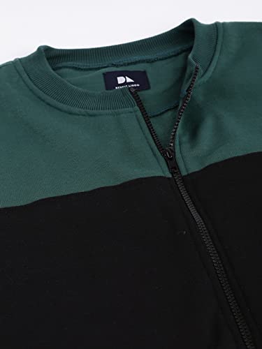 Image of Dennis Lingo Men's Cotton Blend Full Sleeves Panelled Sweatshirt - Regular-Fit, Crew Neck, and Lightweight, Casual Winterwear for Men