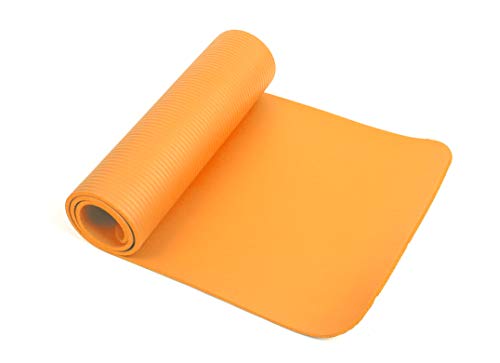 Mind Reader Nbrmat-Ylw All Purpose 1/2 Extra Thick Yoga Fitness & Exercise Mats With Carrying Strap, High Density Anti-Tear, Yellow #TOP2