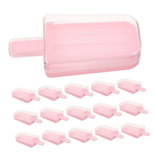 OSALADI 24個アイスクリーム形キャンディーボックス 誕生日 結婚式 ベビーシャワー向け多目的プラスチック容器 ポップスティック型お菓子収
