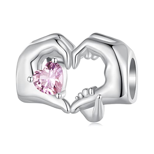 TIZU Charms mamma in Argento Sterling Ciondolo Originale Compatibile Pandora Braccialetti Charms regalo per la festa della mamma
