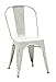 ArredinItaly Tolix Lot de 2 chaises en métal Blanc Shabby L 45 x H 85 x P 50 cm