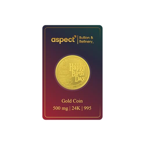 Image of ASPECT BULLION 500 Milligram Yellow Gold Coin 24kt (995) Pure Gold