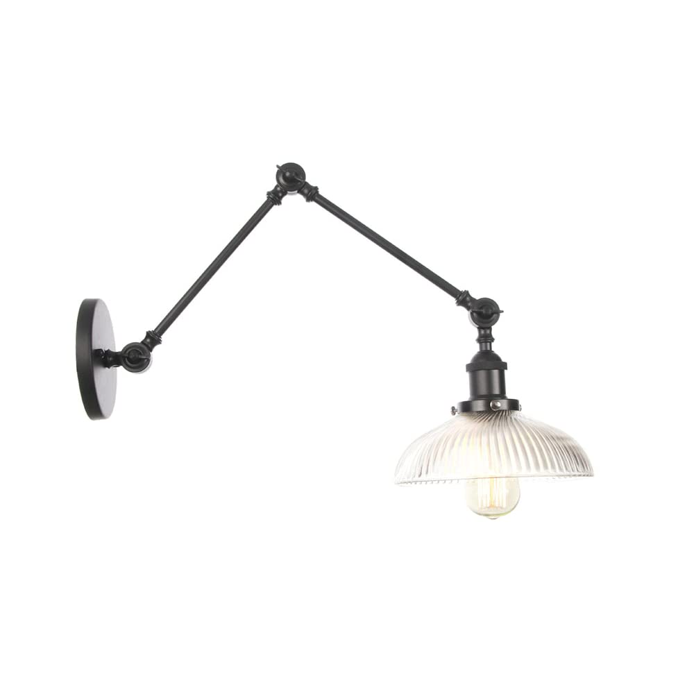 FYZDLAOR Hardwired Industrial Wall Sconce,Antique Vintage Wall Sconces,Lighting Industrial Vintage Style 1 Light Wall Sconces Adjustable Swing Arm Wall Sconce（E27）