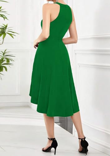 Image of Womens Dress 2025 Spring Summer Halter Neck Sleeveless Mini Dresses