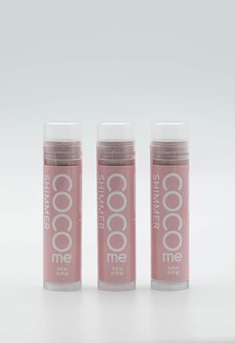 CocoMe Color Tinted Lip Balm (Shimmer) -All Natural Organic Coconut Oil and Beeswax for moisture and nourishment