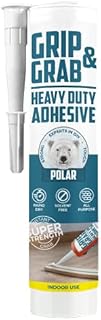 Polar Grip & Grab Heavy Duty Adhesive Pack of 1 - (1x 310ml) Solvent Free All Building Adhesive for Interior Wood, Ceramic, Metal & More